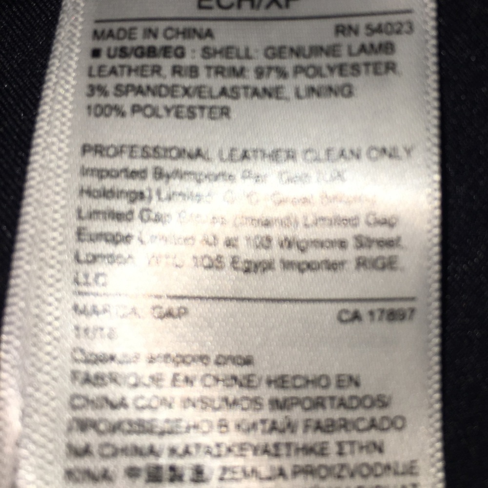 Medium Genuine Ink Navy Leather Jacket - Picture 6 of 6
